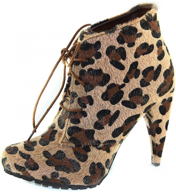 Womens BreckelleS Vicky 82 Leopard Booties