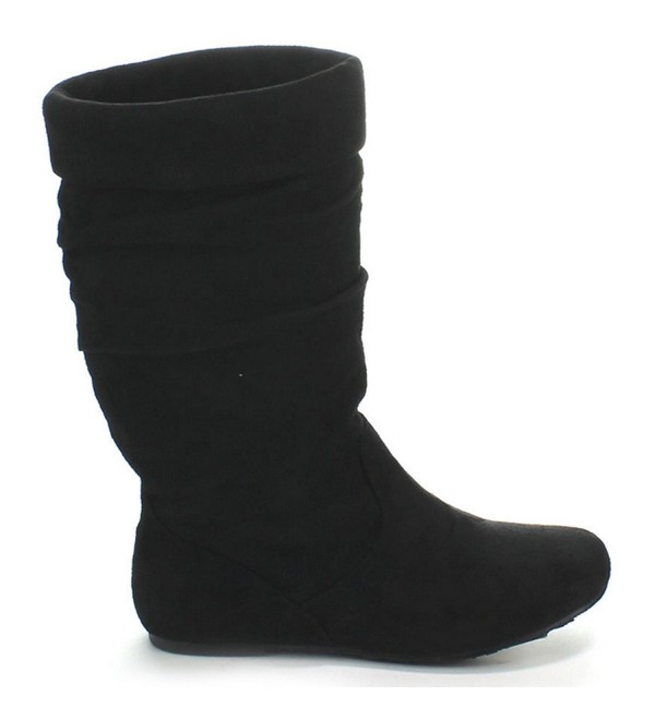 midshaft suede slouchy boot