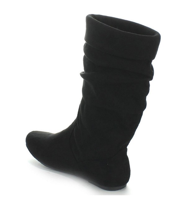 midshaft suede slouchy boot