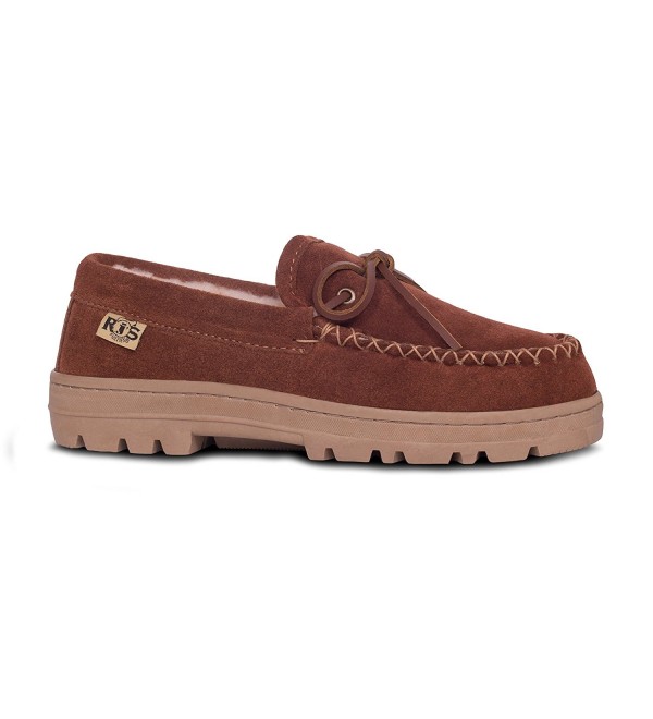 RJs Fuzzies Sheepskin Moccasins Chestnut