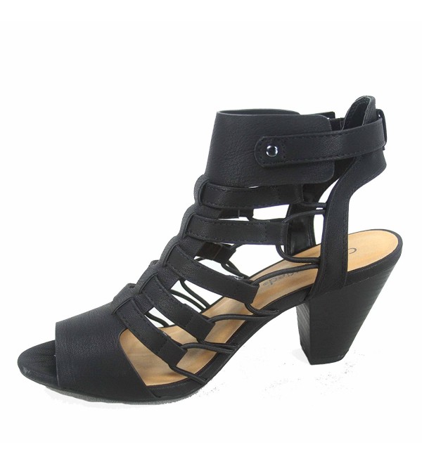 Awesome-s Women's Fashion Open Toe Strappy Gladiator Heel Low Wedge ...