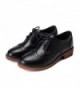 Meeshine Perforated Lace up Wingtip Leather