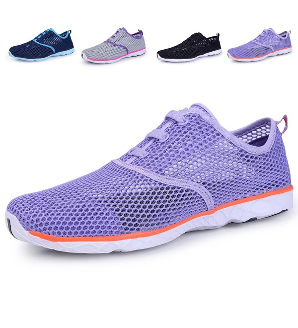 Women's Breathable Mesh Slip On Walking Casual Water Shoes - 03purple2 ...