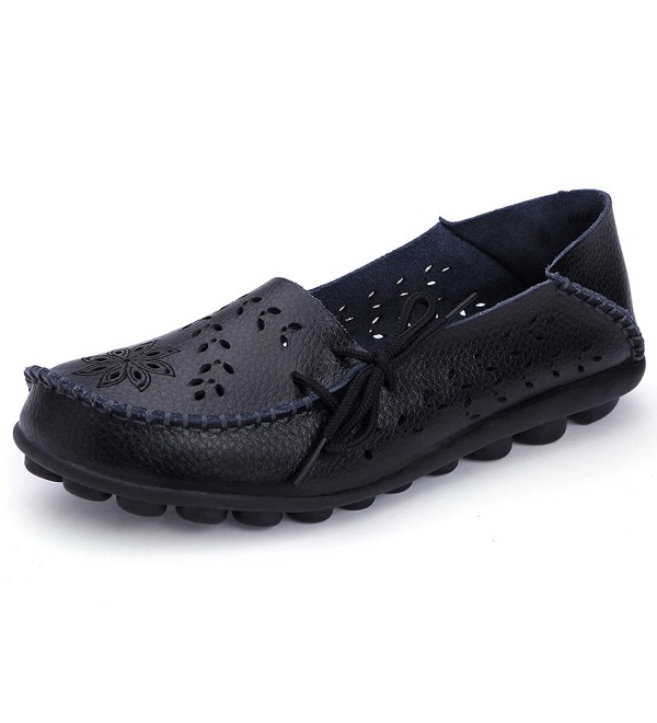 Leather Walking Loafers Driving Moccasins