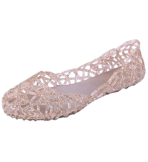 Glaze Womens Cutout Glitter Ballet