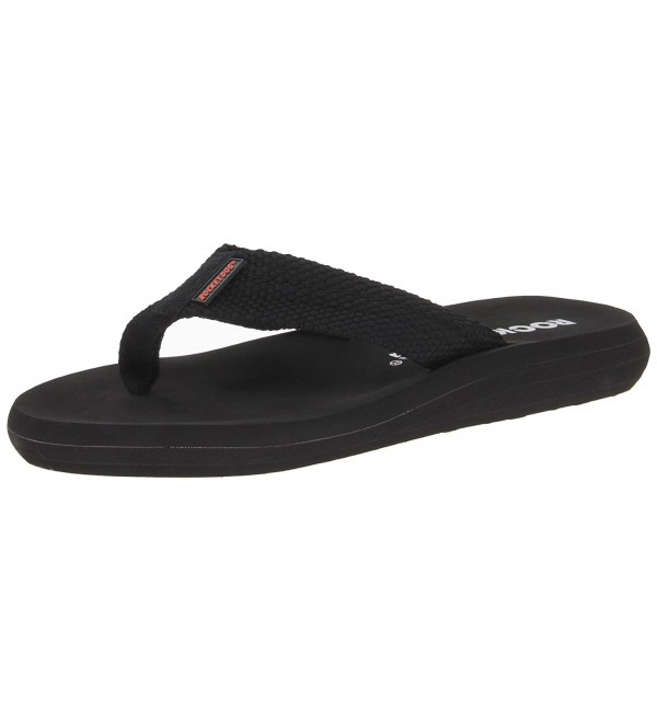 Women's Sunset Webbing Flip Flop - Black - C1111X04BOT