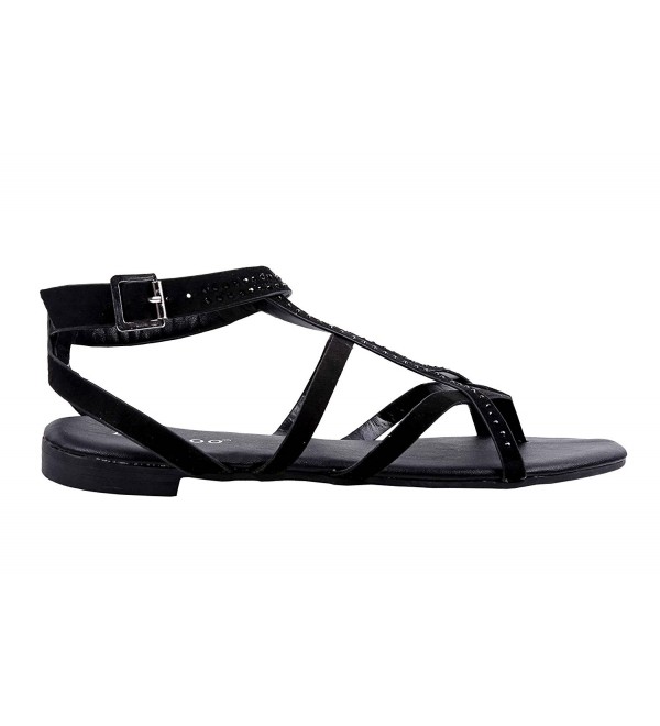 weyoh Gladiator Rhinestones Closure Sandals