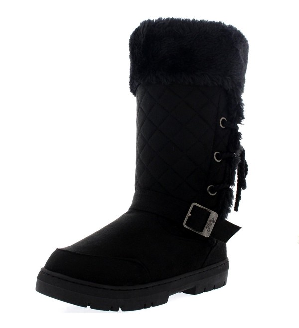 Womens Roap Buckle Winter Boots