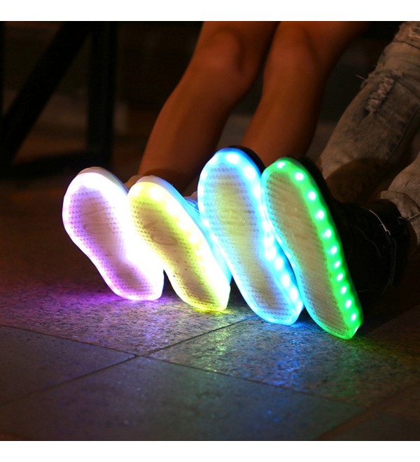 Upgraded LED Light Shoes High Top Sneaker For Men/Women - Red - C9186QSQ3QE