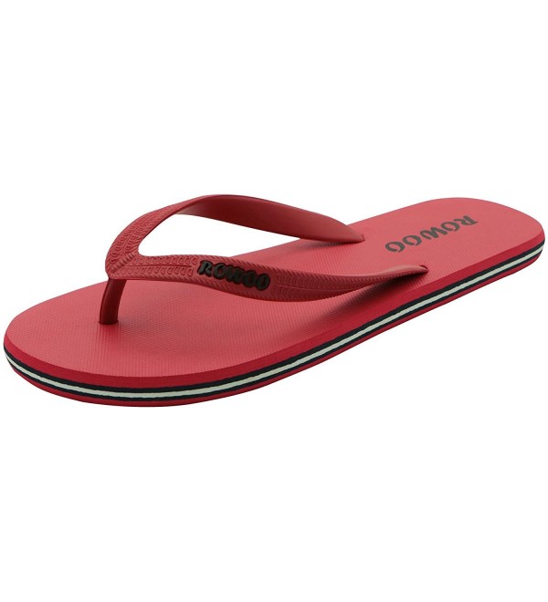 Mens Sandals Striped Beach Flip Flops