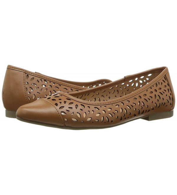 cognac pointed toe flats