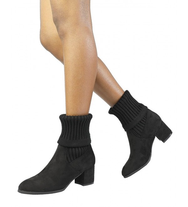 DREAM PAIRS Womens Sweatie Booties