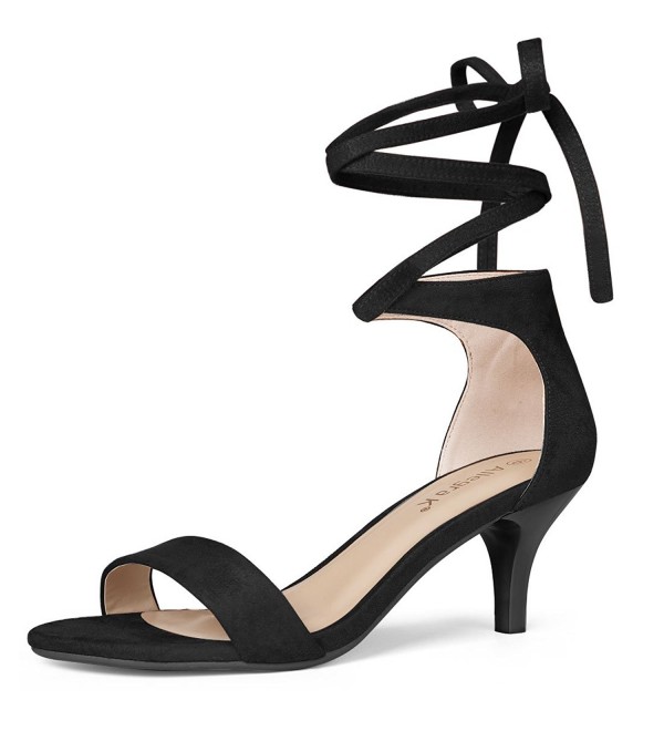 Allegra Womens Lace Black Sandals