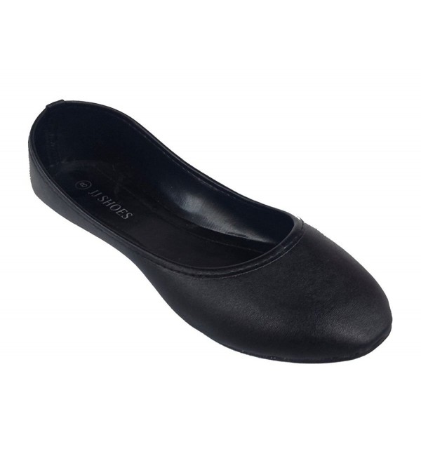 black flat slip ons