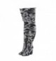 Onlymaker Camouflage Pattern Meatal Overknee