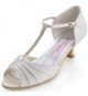 ElegantPark T Strap Rhinestones Wedding Sandals
