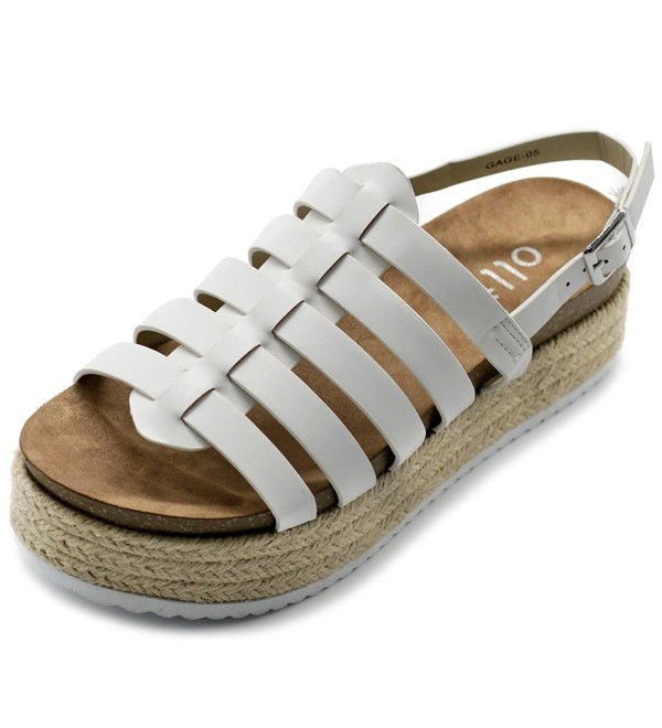 Ollio Gradiator Espadrilles Platform Sandals