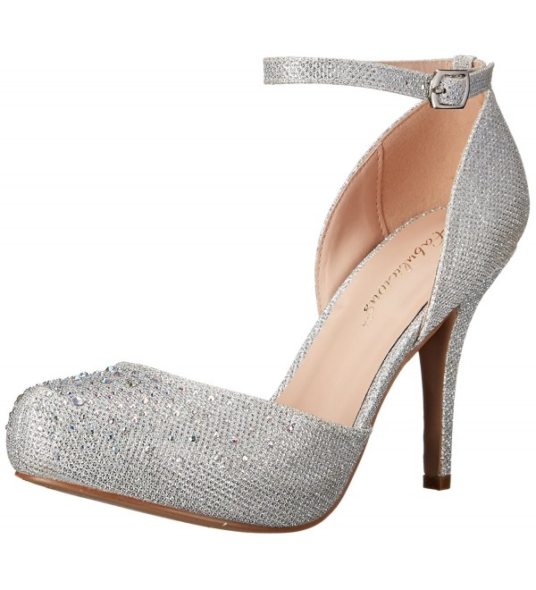 Fabulicious Womens COVET03 Silver Glitter