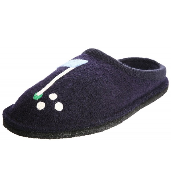 Haflinger Golf Slipper Navy Womens