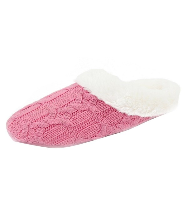 Women's Memory Foam Velvet Indoor Slippers - Pink - C3126XBDSWD