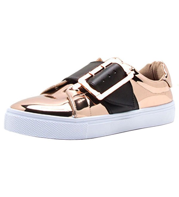 Qupid Womens Buckle Fashion Sneaker