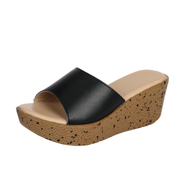 fereshte Leather Sandals Flatforms Slippers