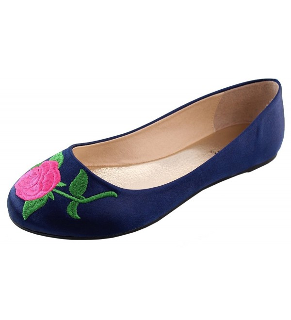 Elegant Footwear Womens Embroidered Floral