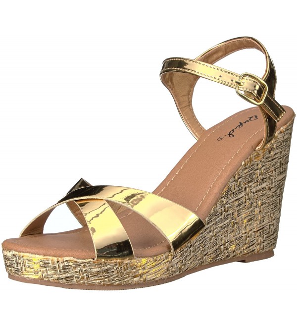 Qupid Womens Lidi 01x Wedge Sandal