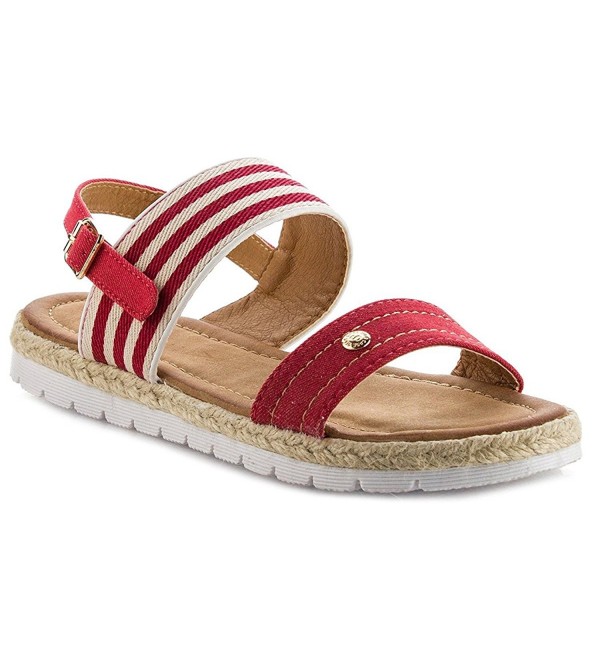 Womens Contrast Slingback Espadrille Sandals