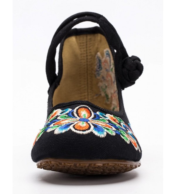 Women's Chinese Embroidery Casual Mary Jane Travel Walking Shoes ...