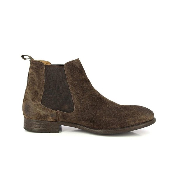 Men's Suede Causal Boots- Geniune Suede Leather Classic Brown Ankel ...