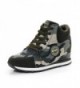 Womens Camouflage High Heeled Sneakers Increase