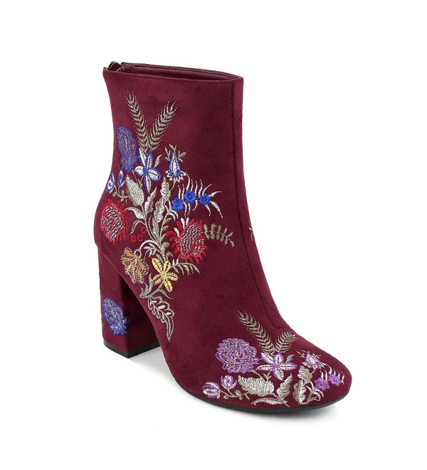 Olivia Miller Springfield Embroidered Burgundy