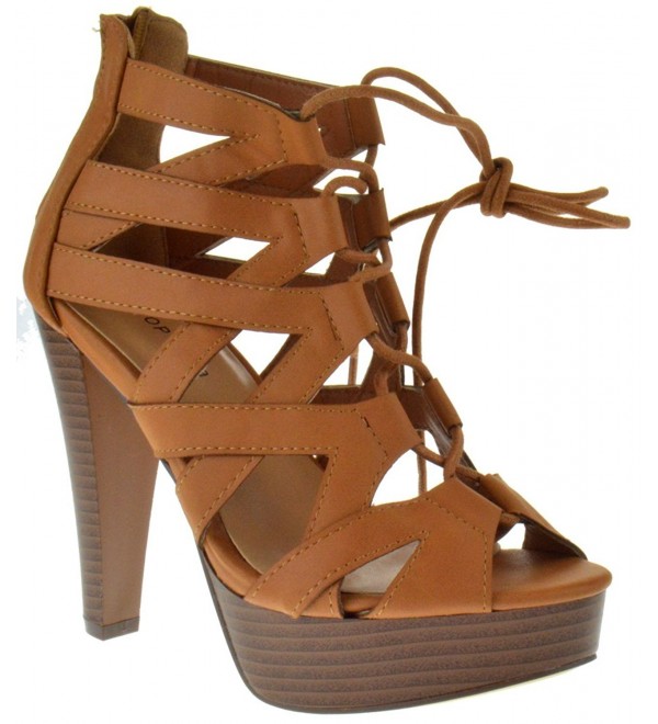 tan strappy high heels