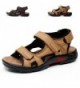 CIOR Mens Leather Sports Sandals Fisherman Breathable Sport Beach Sandals PLX05 Khaki 47