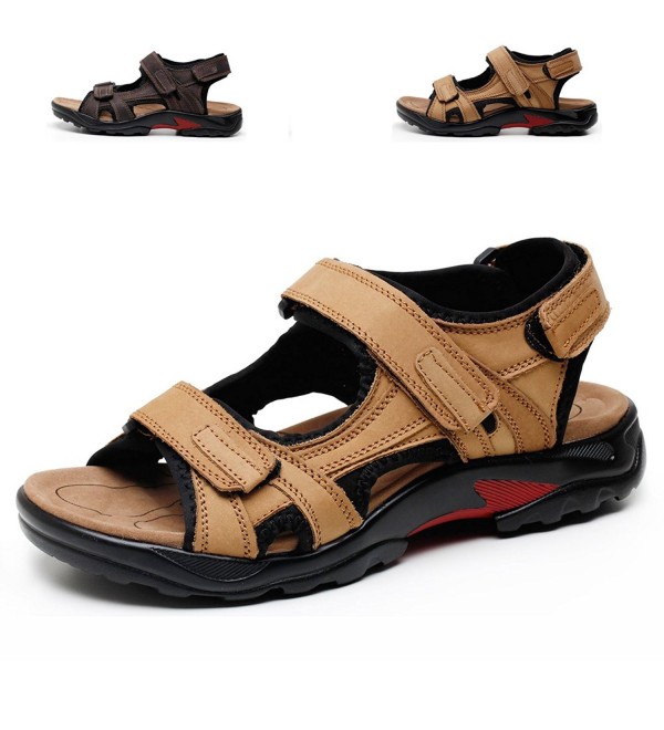 mens leather beach sandals