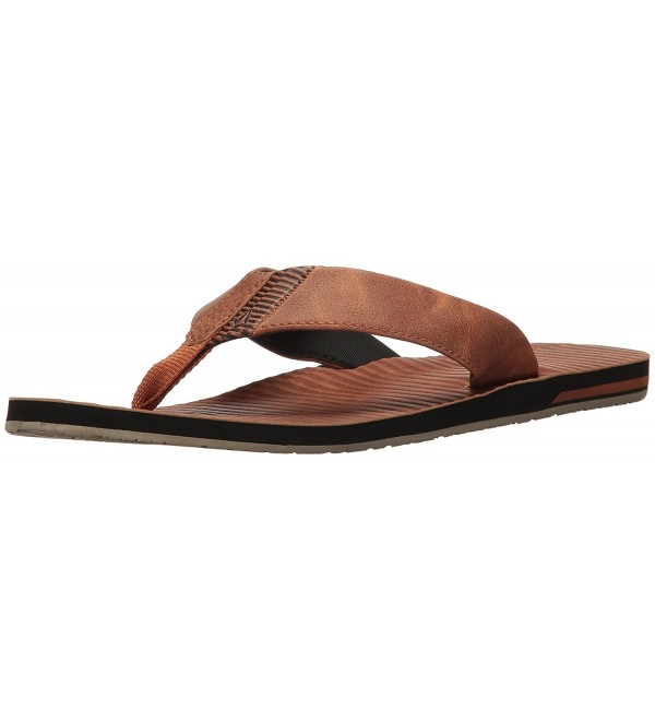 Volcom Fader Leather Sandal Cognac