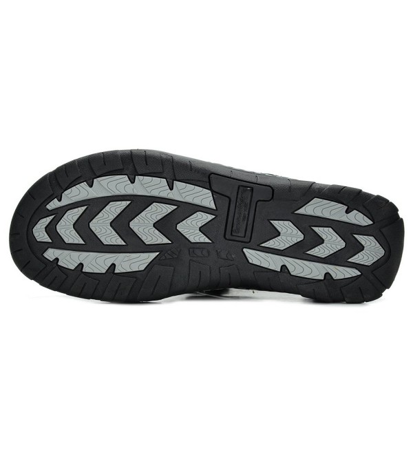 Men's Bankok Outdoor Fisherman Sandals - Black - C812O0IORDI