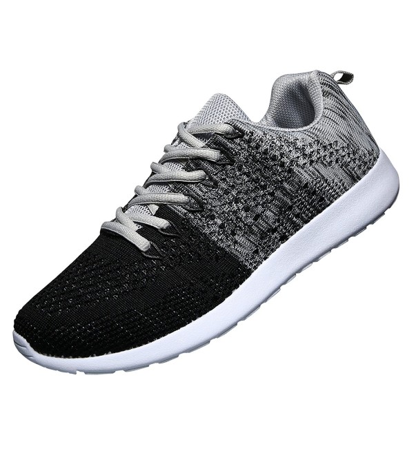 Men's Knit Breathable Casual Sneakers Lightweight Athletic Tennis ...