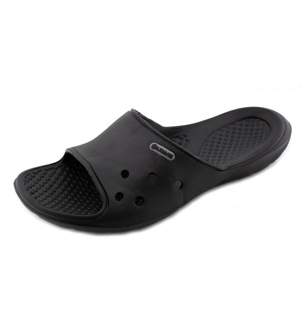 Men's Poolside Slide Shower Sandal - Black - CY127XWYVJP