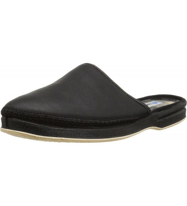 Foamtreads Mens Henry Black Slipper