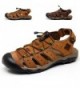 CIOR SPLX041 LBrown 46 Mens Leather Sports Sandals Summer Outdoor Fisherman Breathable Sport Beach Sandals