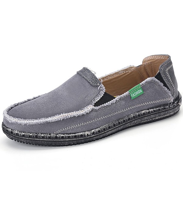 Men's Slip On Deck Shoes Canvas Loafer 