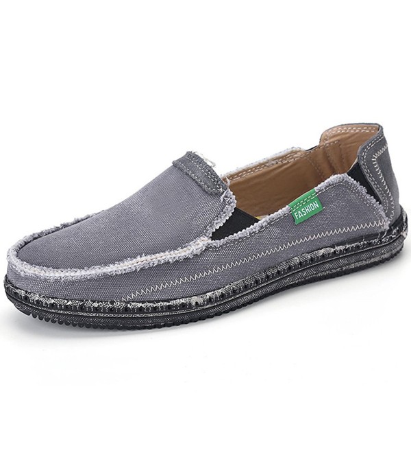 mens canvas slip on deck shoes