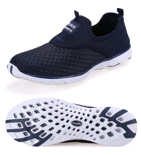 Men's Lightweight Athletic Quick Drying Mesh Aqua Slip-on Water Shoes ...