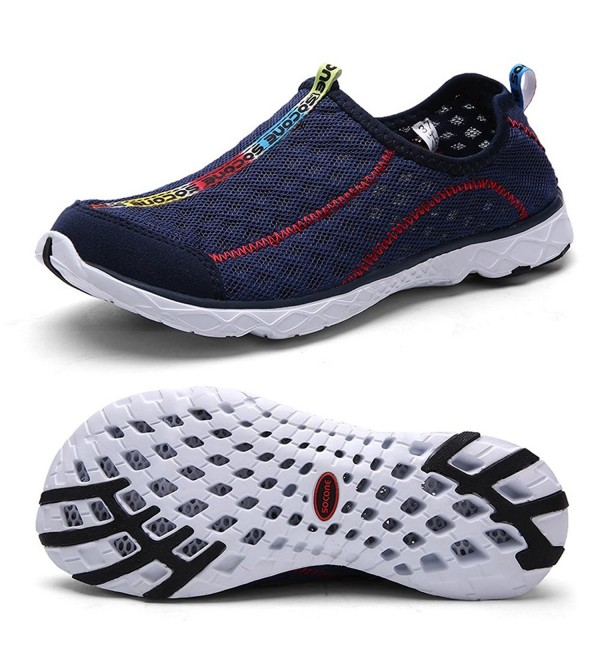 Mens Slip on Water Shoes Athletic Walking Shoes - Navy - CZ12K1UMYTF