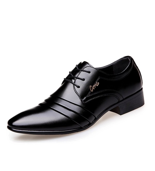 Men's Formal Oxford Wedding Tuxedo Shoes Lace up Black - CY1860U76SR