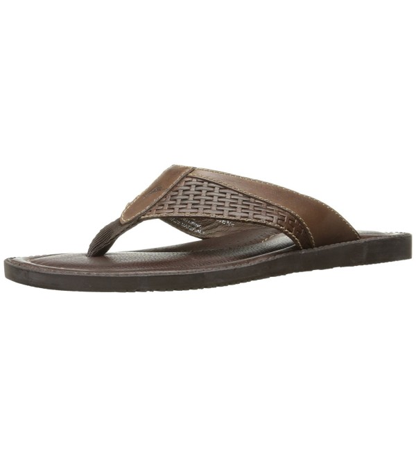 Men's Anchors Ashore Dress Sandal - Dark Brown - C612L1WNIN3