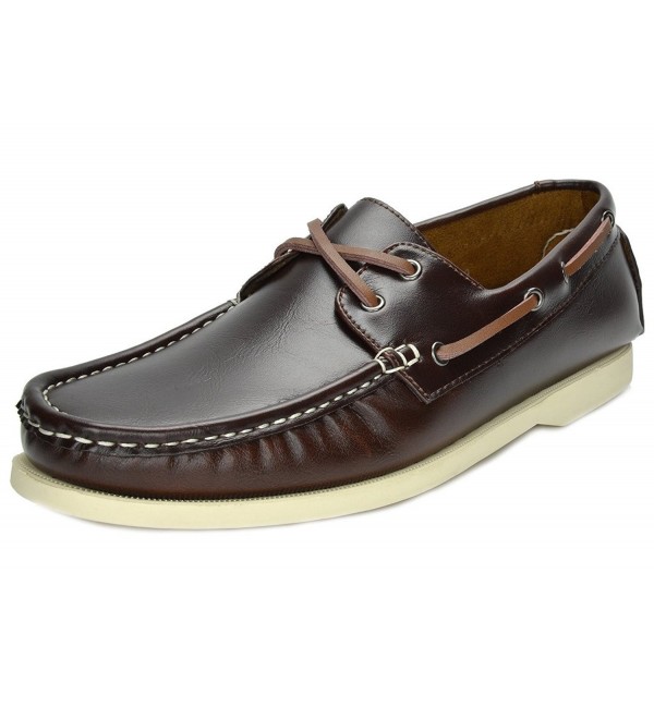 Men's Bahama Loafers Boat Shoes - Brown - CL12OBK8KWJ