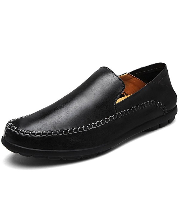 Mens Leather Loafers Shoes Men Slip On Shoes Casual Leather Shoes ...